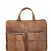 Barbarossa Business Bag 15.6 Inch Coffee -Beroemde Bagage Winkel berba businessbag laptoptas coffee laptopbag 826 131 front 600
