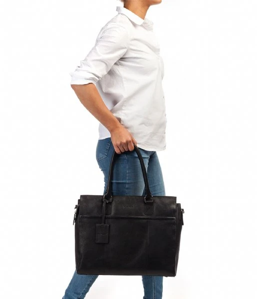 Burkely Antique Avery Laptopbag 1-Zip 15.6 Inch Zwart 4 Burkely Antique Avery Laptopbag 1-Zip 15.6 Inch Zwart - Afbeelding 2