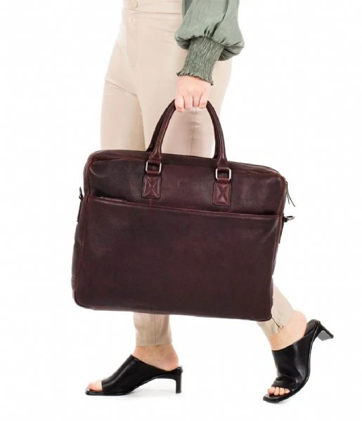 BURKELY Antique Avery Laptopbag 17 Inch Bruin 4 BURKELY Antique Avery Laptopbag 17 Inch Bruin - Afbeelding 2