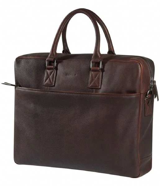 BURKELY Antique Avery Laptopbag 17 Inch Bruin 5 BURKELY Antique Avery Laptopbag 17 Inch Bruin - Afbeelding 3