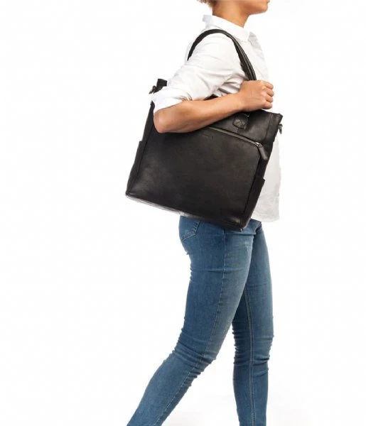 Burkely Antique Avery Shopper 13.3 Inch Zwart 4 Burkely Antique Avery Shopper 13.3 Inch Zwart - Afbeelding 2