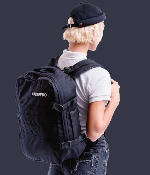 Military 28L Cabin Backpack Absolute Black 4 Military 28L Cabin Backpack Absolute Black - Afbeelding 2