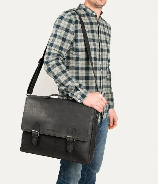 Cowboysbag Messenger Laptopbag Bolong 15.6 Inch Misty Black 4 Cowboysbag Messenger Laptopbag Bolong 15.6 Inch Misty Black - Afbeelding 2