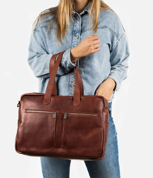 Cowboysbag Laptop Bag Marbury 15.6 Inch Cognac 4 Cowboysbag Laptop Bag Marbury 15.6 Inch Cognac - Afbeelding 2