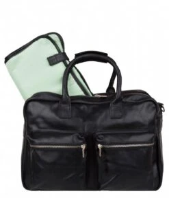 Cowboysbag The Diaper Bag Mint Inside Black & Mint Inside