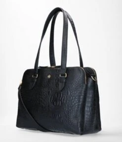 Charlotte Laptop Business Bag Croco 13.3 Inch Black -Beroemde Bagage Winkel fmme charlotte laptop business bag croco 13 3 black 2 600