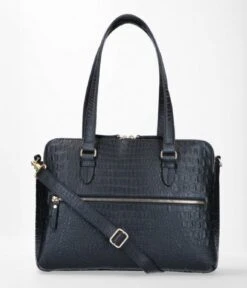 Charlotte Laptop Business Bag Croco 13.3 Inch Black -Beroemde Bagage Winkel fmme charlotte laptop business bag croco 13 3 black 3 600