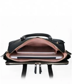 Charlotte Laptop Business Bag Croco 13.3 Inch Black -Beroemde Bagage Winkel fmme charlotte laptop business bag croco 13 3 black 5 600