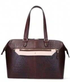 Christy Croco 15.6 Inch Brown -Beroemde Bagage Winkel fmme christy croco 156 inch brown back 600