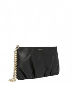 Ted Baker Graciia Gathered Clutch Black