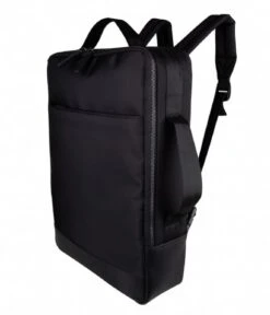 Cliff Laptop Backpack 17.3 Inch Black / Black -Beroemde Bagage Winkel hismanners b007 cliff black black side 600