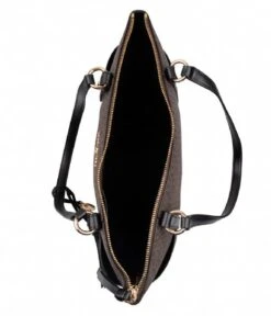 Michael Kors Sullivan Medium Top Zip Tote Brown Black 7 Michael Kors Sullivan Medium Top Zip Tote Brown Black -Beroemde Bagage Winkel michael kors 30t0gnxt2b sullivan medium top zip tote brown black 292 3 600