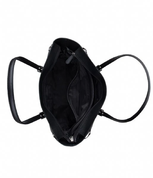 Michael Kors Voyager Medium Top Zip Tote Black & Silver Colored Hardware 6 Michael Kors Voyager Medium Top Zip Tote Black & Silver Colored Hardware - Afbeelding 4