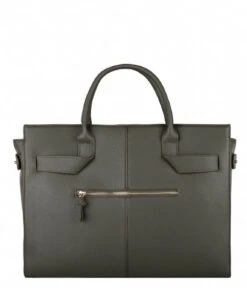 Parker Tote 15.6 Inch Olive Night -Beroemde Bagage Winkel mistermiara parker laptoptas olivegreen laptopbag b006 back 600