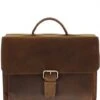Newton Laptop Bag 553 15.6 Inch Bruin -Beroemde Bagage Winkel plevier laptopbag 553 brown front 600