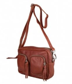 Alder Crossbody Cognac -Beroemde Bagage Winkel thelittlegreenbag 3972 alder crossbody cognac side 600