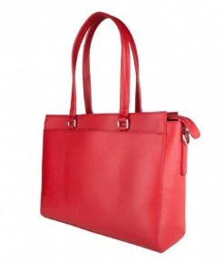 Maple Laptop Tote 13 Inch Red -Beroemde Bagage Winkel thelittlegreenbag mapletote schoudertas red shoulderbag side 600