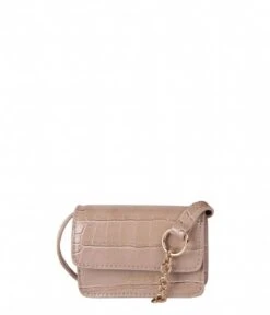 Mini Crossbody Croco Nude