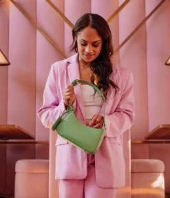 Baguette Layla Green -Beroemde Bagage Winkel tlgb 201179 baguetteLayla green 6 600