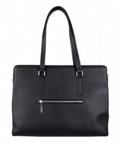 Lorelei Laptop Tote 15.6 Inch Black -Beroemde Bagage Winkel tlgb lorelei tote handbag black back 600