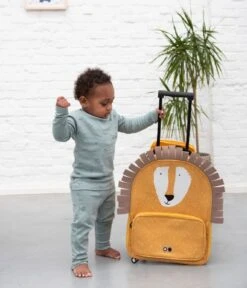 Trixie Travel Trolley Mr. Lion Geel -Beroemde Bagage Winkel trixie reistrolley mr lion yellow model2 600